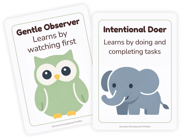 Sensaroo development profile cards